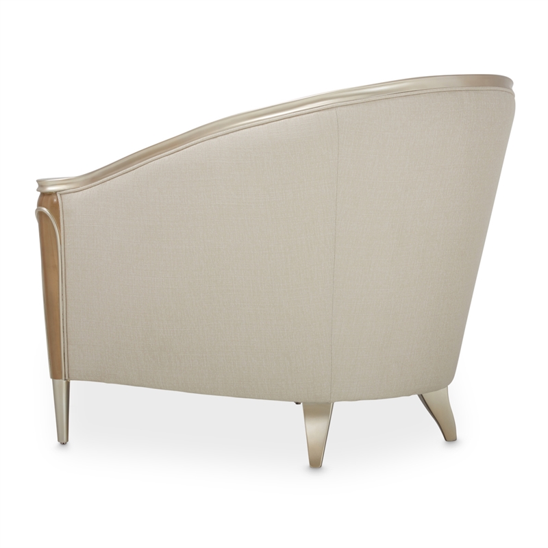 Michael Amini Villa Cherie Matching Chair - Pearl/Caramel
