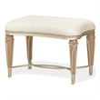 Michael Amini Villa Cherie Ottoman - Pearl/Caramel