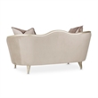 Michael Amini Villa Cherie Velvet Loveseat in Porcini/Hazelnut Brown