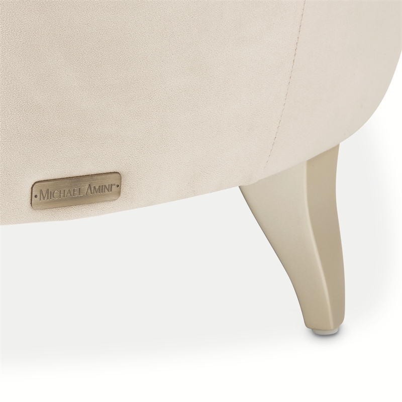 Michael Amini Villa Cherie Velvet Loveseat in Porcini/Hazelnut Brown