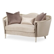 Michael Amini Villa Cherie Velvet Loveseat in Porcini/Hazelnut Brown