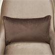 Michael Amini Villa Cherie Accent Velvet Chair in Porcini/Hazelnut Brown