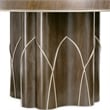 Michael Amini Villa Cherie Round Wood Dining Table in Hazelnut Brown
