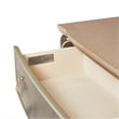 Michael Amini Villa Cherie Wood Dresser and Mirror in Hazelnut Brown