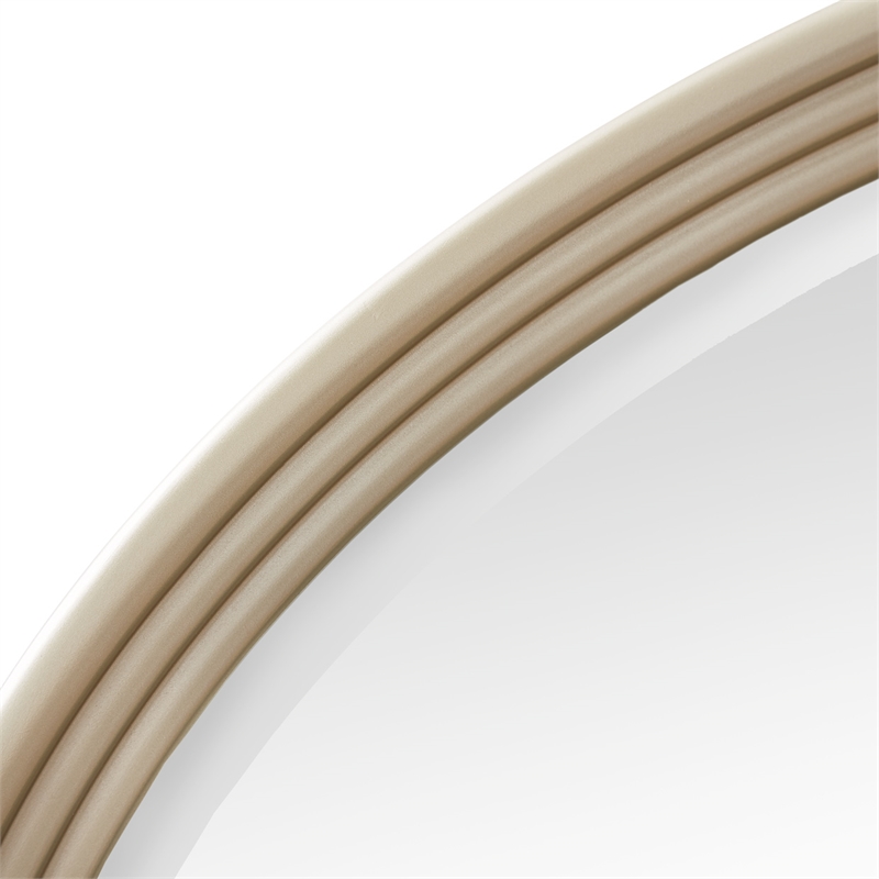 Michael Amini Villa Cherie Wood Dresser and Mirror in Hazelnut Brown