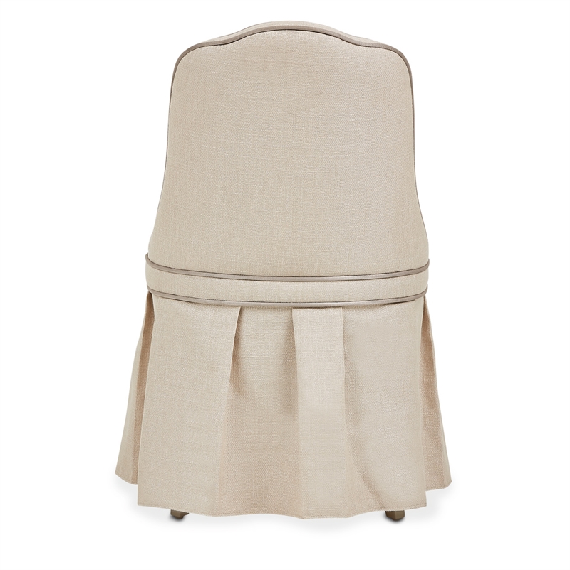 Michael Amini Villa Cherie Wood Vanity Set with Mirror & Chair in Hazelnut Brown