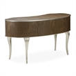 Michael Amini Villa Cherie Wood Vanity Set with Mirror & Chair in Hazelnut Brown
