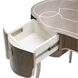 Michael Amini Villa Cherie Wood Vanity Set with Mirror & Chair in Hazelnut Brown