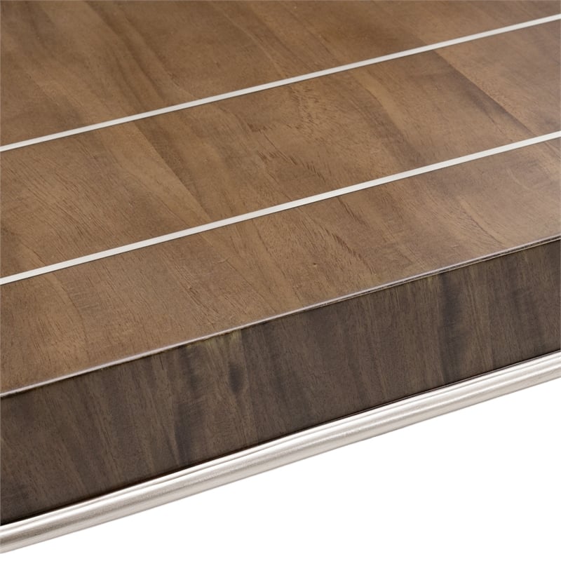 Michael Amini Villa Cherie Wood Oval Dining Table in Hazelnut Brown