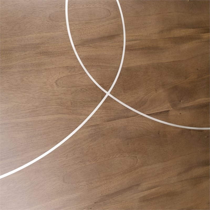 Michael Amini Villa Cherie Wood Oval Dining Table in Hazelnut Brown