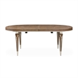 Michael Amini Villa Cherie Wood Oval Dining Table in Hazelnut Brown