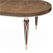 Michael Amini Villa Cherie Wood Oval Dining Table in Hazelnut Brown