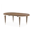 Michael Amini Villa Cherie Wood Oval Dining Table in Hazelnut Brown
