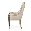 Michael Amini Villa Cherie Velvet Dining Arm Chair in Hazelnut Brown