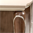 Michael Amini Villa Cherie Wood & Marble Sideboard in Hazelnut Brown
