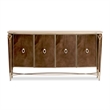Michael Amini Villa Cherie Wood & Marble Sideboard in Hazelnut Brown