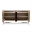 Michael Amini Villa Cherie Wood & Marble Sideboard in Hazelnut Brown