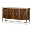 Michael Amini Villa Cherie Wood & Marble Sideboard in Hazelnut Brown