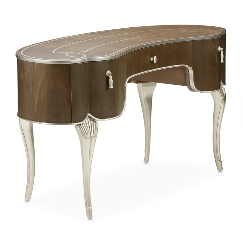 Michael Amini Villa Cherie Transitional Wood Vanity in Hazelnut Brown
