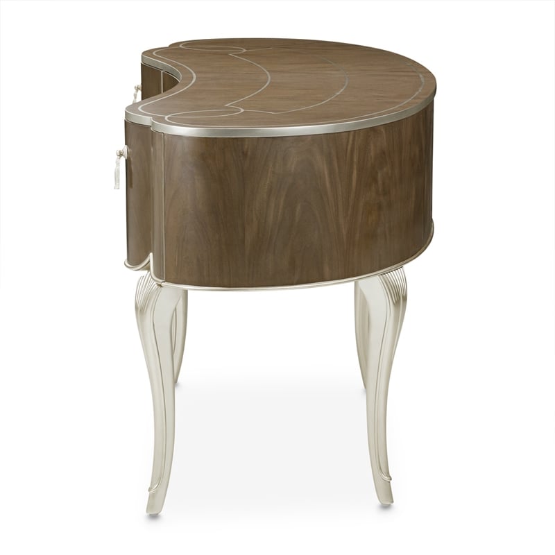 Michael Amini Villa Cherie Transitional Wood Vanity in Hazelnut Brown