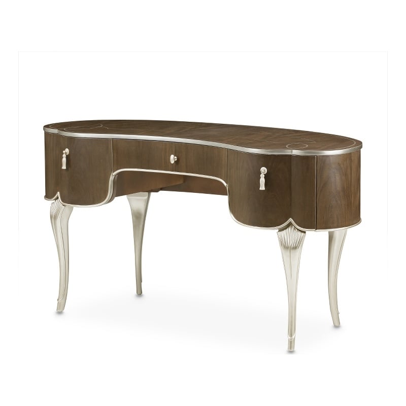Michael Amini Villa Cherie Transitional Wood Vanity in Hazelnut Brown