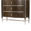 Michael Amini Villa Cherie Wood Highboy Chest in Hazelnut Brown