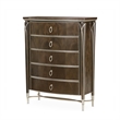 Michael Amini Villa Cherie Wood Highboy Chest in Hazelnut Brown
