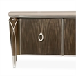 Michael Amini Villa Cherie Wood & Marble Media Cabinet in Hazelnut Brown