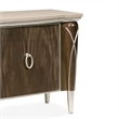 Michael Amini Villa Cherie Wood & Marble Media Cabinet in Hazelnut Brown