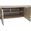 Michael Amini Villa Cherie Wood & Marble Media Cabinet in Hazelnut Brown