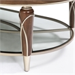 Michael Amini Villa Cherie Wood Oval Cocktail Table in Hazelnut Brown
