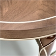 Michael Amini Villa Cherie Wood Oval Cocktail Table in Hazelnut Brown