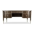 Michael Amini Villa Cherie Transitional Wood Desk in Hazelnut Brown