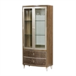 Michael Amini Vill Cherie Wood Display Cabinet in Hazelnut Brown