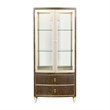 Michael Amini Vill Cherie Wood Display Cabinet in Hazelnut Brown