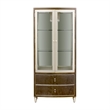 Michael Amini Vill Cherie Wood Display Cabinet in Hazelnut Brown