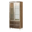 Michael Amini Vill Cherie Wood Display Cabinet in Hazelnut Brown