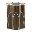 Michael Amini Villa Cherie Wood Chairside Table in Hazelnut Brown