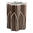 Michael Amini Villa Cherie Wood Chairside Table in Hazelnut Brown