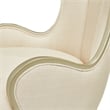 Michael Amini Villa Cherie Fabric Desk Chair in Pearl Ivory/Chardonnay