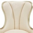 Michael Amini Villa Cherie Fabric Desk Chair in Pearl Ivory/Chardonnay