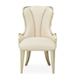Michael Amini Villa Cherie Fabric Desk Chair in Pearl Ivory/Chardonnay
