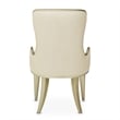 Michael Amini Villa Cherie Fabric Desk Chair in Pearl Ivory/Chardonnay