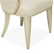 Michael Amini Villa Cherie Fabric Desk Chair in Pearl Ivory/Chardonnay
