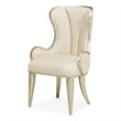 Michael Amini Villa Cherie Fabric Desk Chair in Pearl Ivory/Chardonnay