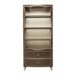 Michael Amini Villa Cherie Wood Bookcase with 2 Drawers in Hazelnut Brown