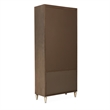 Michael Amini Villa Cherie Wood Bookcase with 2 Drawers in Hazelnut Brown