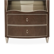 Michael Amini Villa Cherie Wood Bookcase with 2 Drawers in Hazelnut Brown