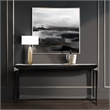 Michael Amini Paris Chic Wood & Marble Console Table in Espresso