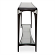 Michael Amini Paris Chic Wood & Marble Console Table in Espresso